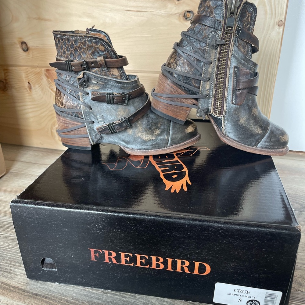 Freebird Crue Multi-Strap Leather Boots